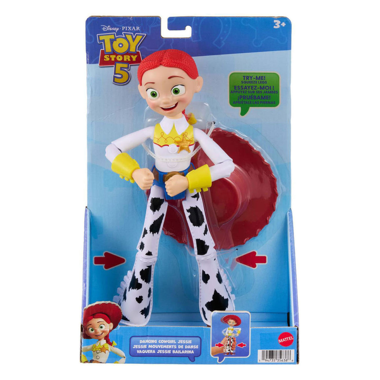 Mattel Disney et Pixar Toy Story 5 grande figurine Jessie 30 cm - jouet mobile cowgirl dansante