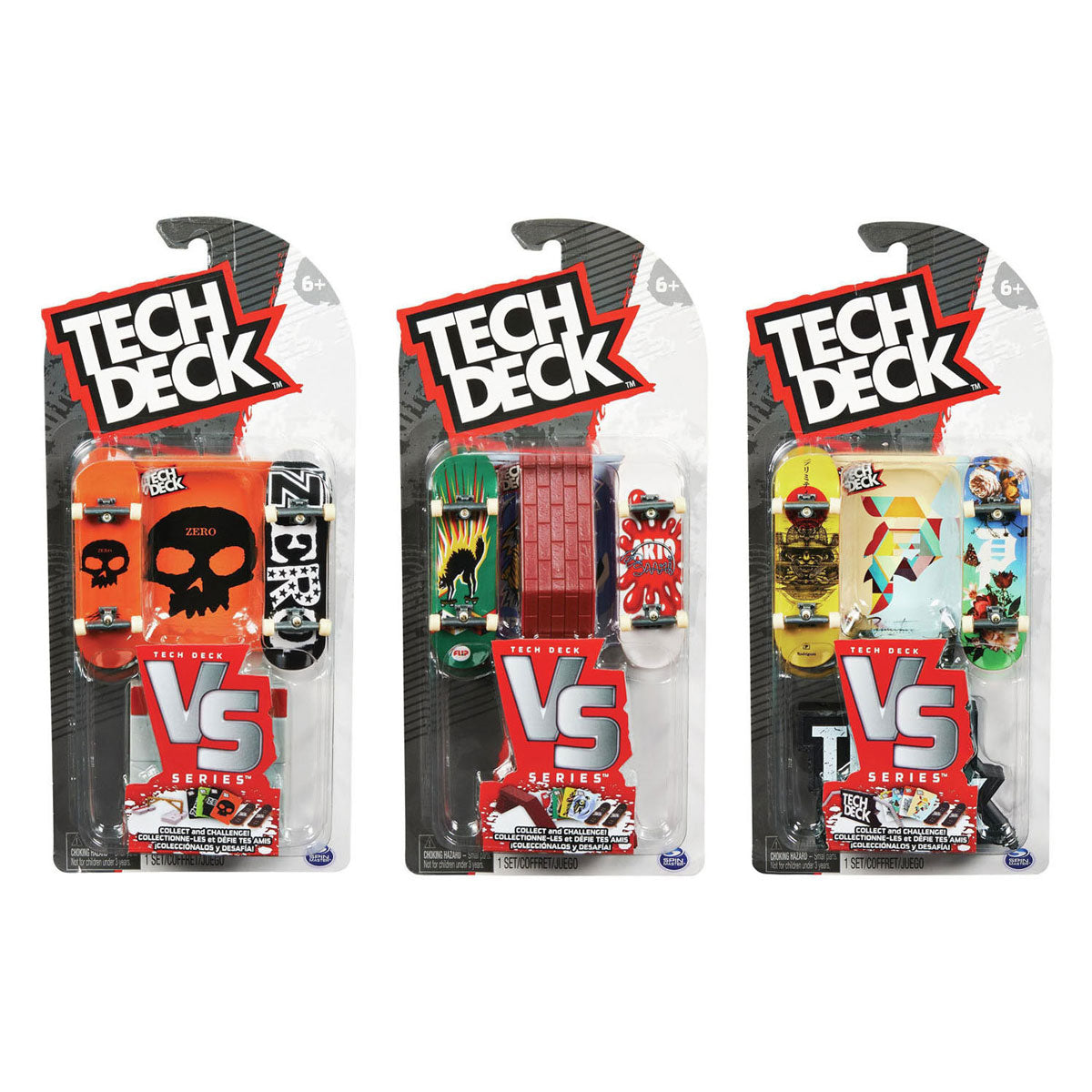 Spin master tech deck versus série avec 2 skateboards à doigts