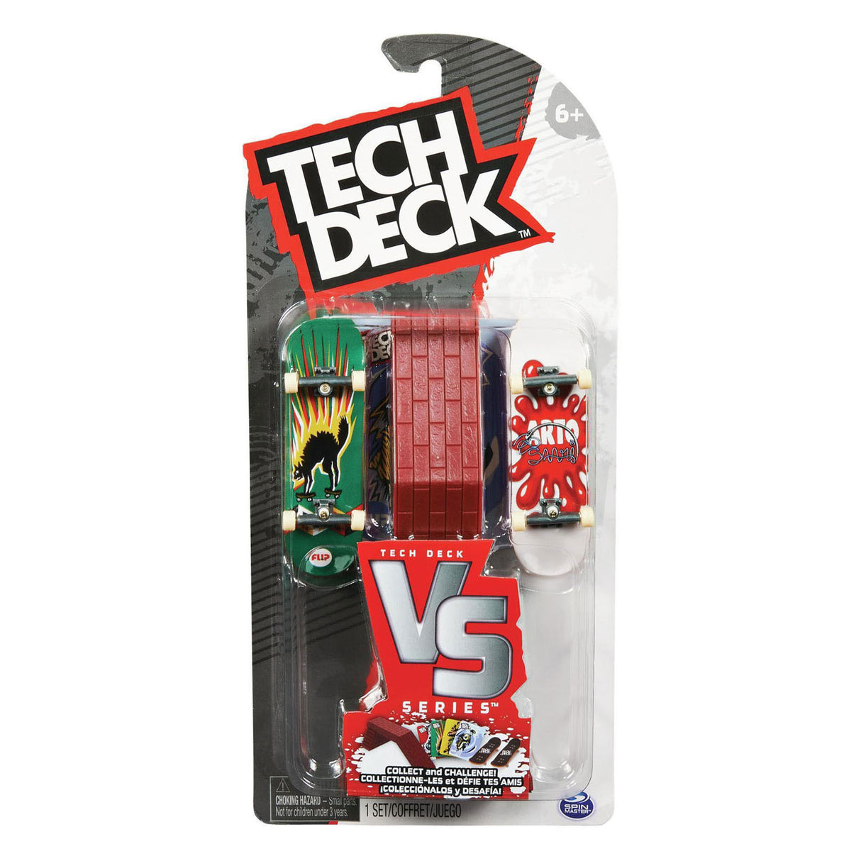 Spin master tech deck versus série avec 2 skateboards à doigts