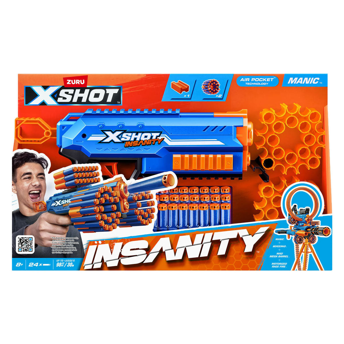 Zuru x-shot folie maniaque - 24 fléchettes