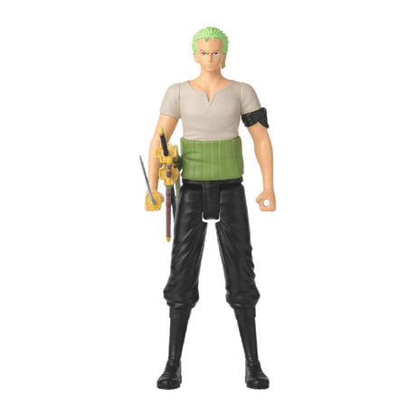 Bandai - anime heros - one piece - anime hero mega figurine zoro 30 cm - grande figurine articulée - figurine manga roronoa zoro - licence officielle one piece - jouets pour enfants 4+ - 38332