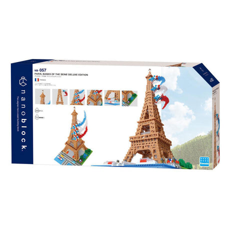 Bandai - nanoblock - tour eiffel deluxe - figurine en brique 2500 pièces - kit de construction à assembler modèle monuments paris - kit de construction jouets pour enfants 12 ans et + adolescents adultes - nbc057