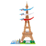 Bandai - nanoblock - tour eiffel deluxe - figurine en brique 2500 pièces - kit de construction à assembler modèle monuments paris - kit de construction jouets pour enfants 12 ans et + adolescents adultes - nbc057