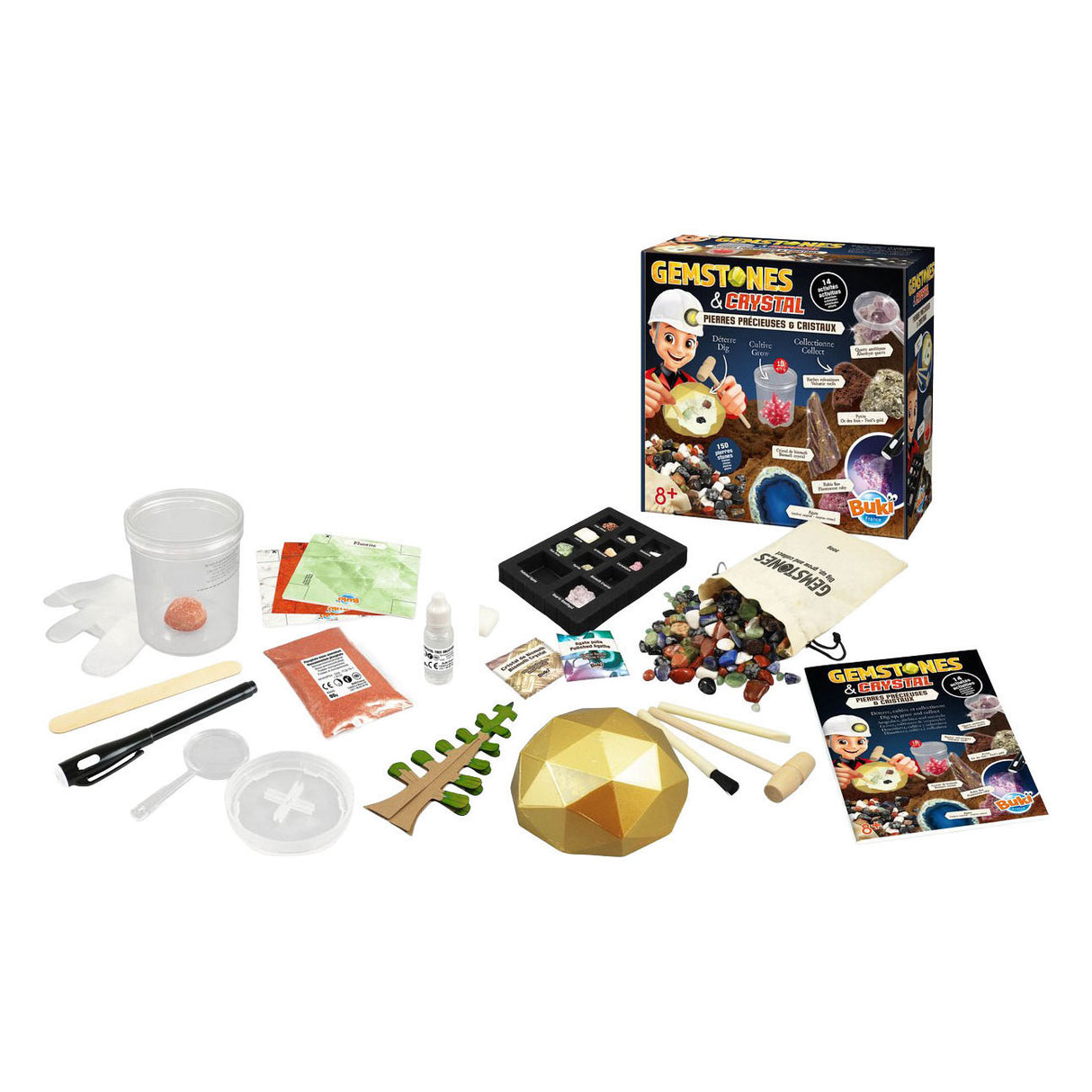 Buki france buki - pierres et minéraux - coffret d'expérimentation - expérience