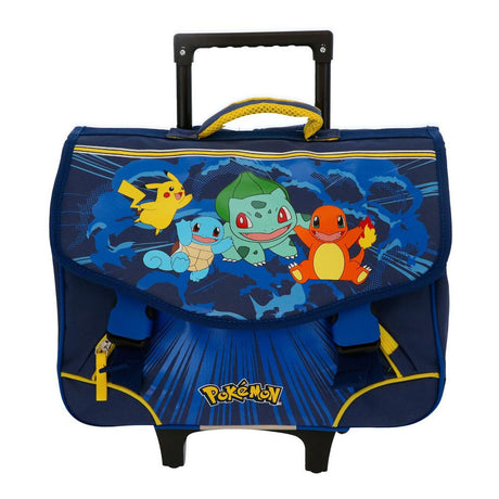 Pokémon pokemon schooltas trolley 2 compartimenten met voorzak