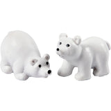 Figurines miniatures Creativ company, h : 30 mm, l : 45 mm, blanc, 2 pièces 1 boîte