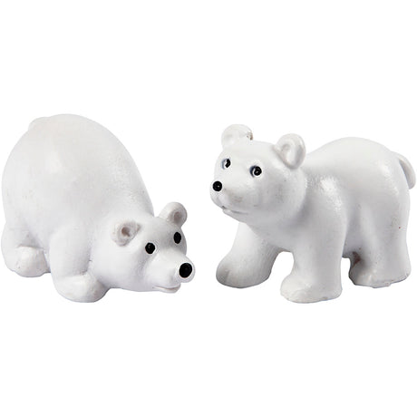 Figurines miniatures Creativ company, h : 30 mm, l : 45 mm, blanc, 2 pièces 1 boîte