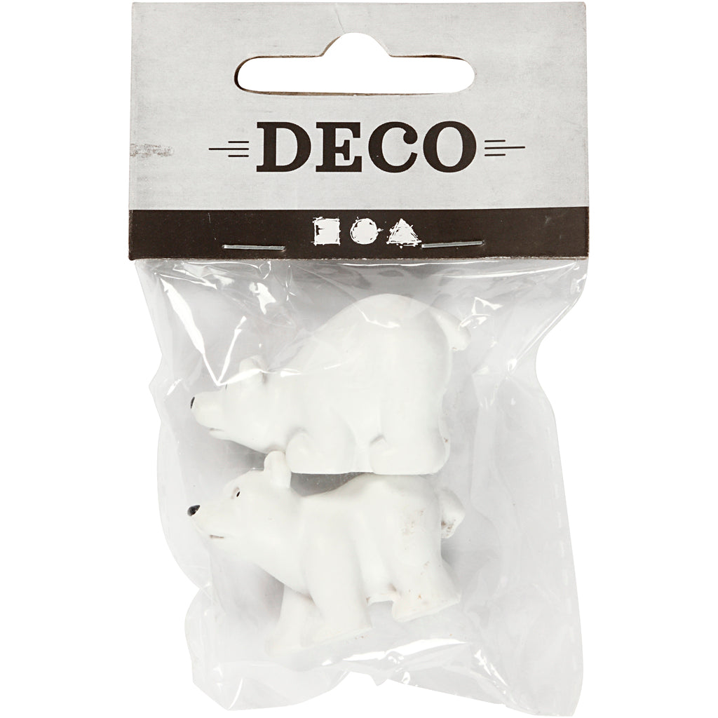 Figurines miniatures Creativ company, h : 30 mm, l : 45 mm, blanc, 2 pièces 1 boîte