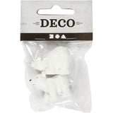 Figurines miniatures Creativ company, h : 30 mm, l : 45 mm, blanc, 2 pièces 1 boîte