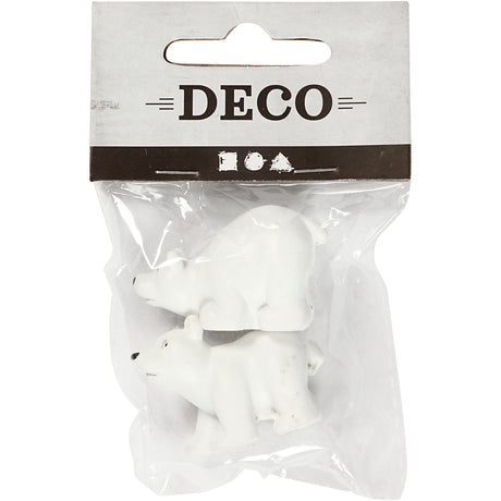Figurines miniatures Creativ company, h : 30 mm, l : 45 mm, blanc, 2 pièces 1 boîte
