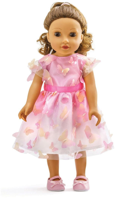 Heless pu-kleid miss papillon, gr. 28-35 cm