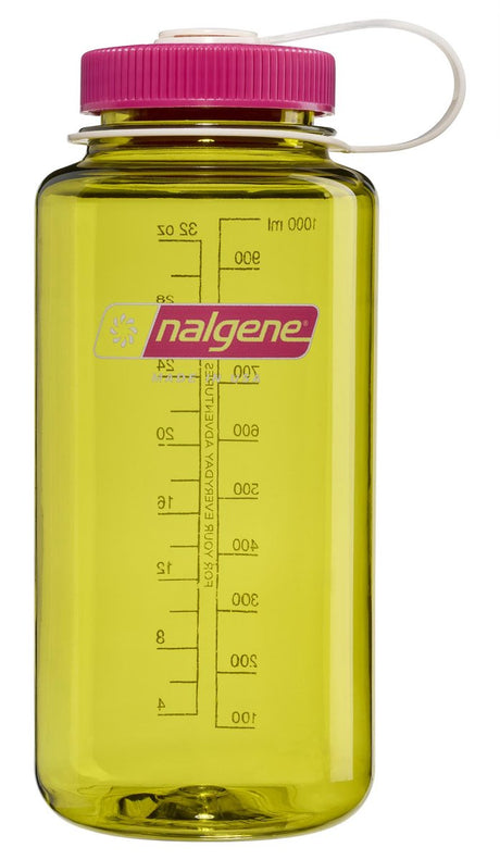 Nalgene - bouteille à large goulot - gourde - bouteille d'eau - 1000 ml - sans bpa - sustain - endive w fuchsia violet nouveau