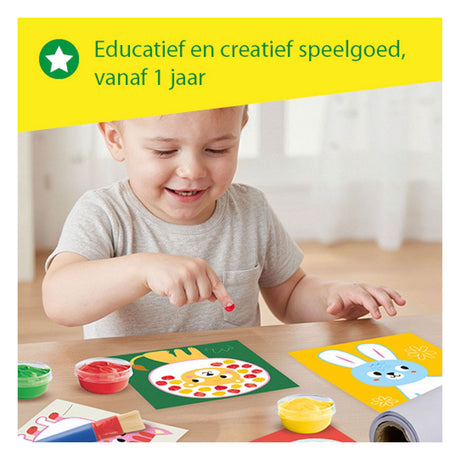 Ses creative - ma première création de peinture au doigt - méga kit de bricolage pour les enfants à partir de 1 an - comprenant de la peinture et des cartes de couleurs - parfait pour les petits artistes