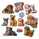 Ses creative - moulage et peinture - chiens - moulage en plâtre - comprenant moule, plâtre, 6 couleurs de peinture, pinceau et spatule - bricolage pour enfants à partir de 5 ans