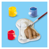 Ses creative - moulage et peinture - chiens - moulage en plâtre - comprenant moule, plâtre, 6 couleurs de peinture, pinceau et spatule - bricolage pour enfants à partir de 5 ans