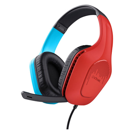 Nintendo trust gxt 416s zirox gaming headset rood blauw voor switch