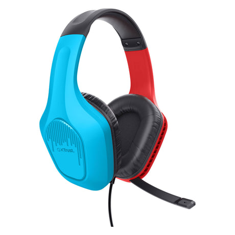 Nintendo trust gxt 416s zirox gaming headset rood blauw voor switch