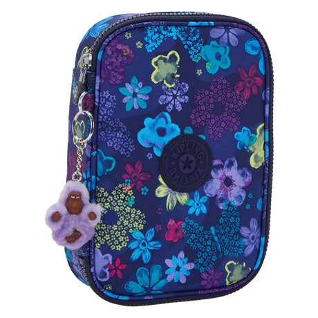 Kipling 100 pens etui - dark flower stamp
