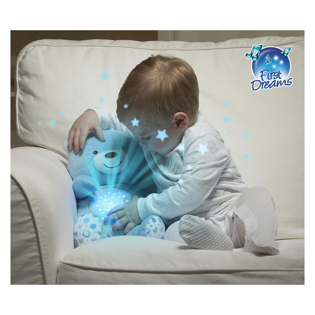 Chicco peluche projecteur bébé ours premiers rêves bleu