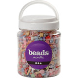 Perles pastel Creativ Company, taille 9-12 mm, diamètre du trou 1,2 mm, env. 1600 pièces, 500 g, 700 ml 1 boîte