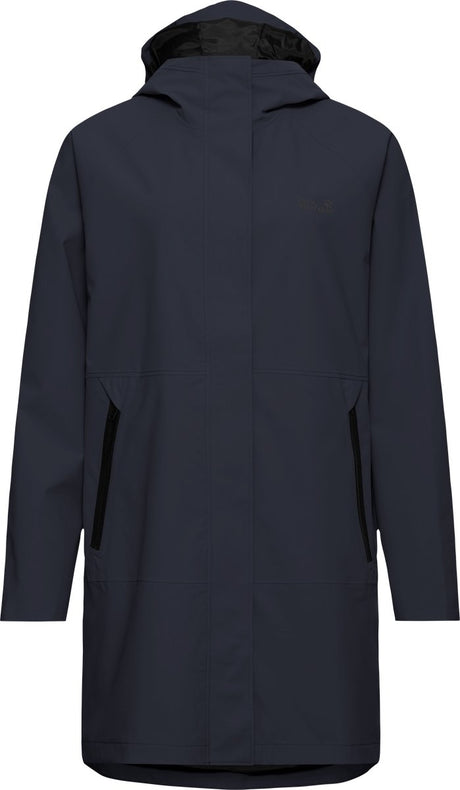 Jack wolfskin onera 2l coat w veste d'extérieur pour femmes-marine foncé