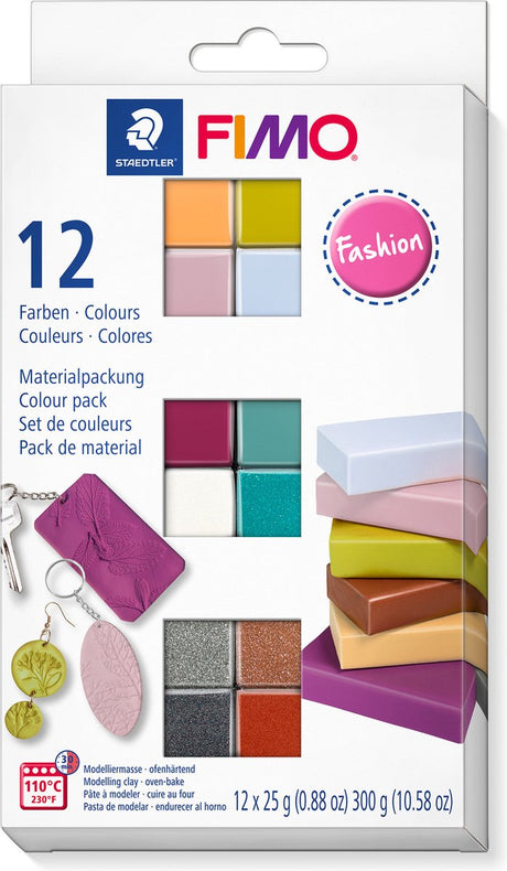 Fimo® soft, couleurs pastel, 12x25 gr 1 boîte