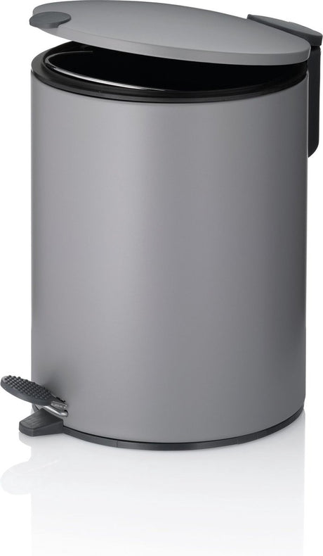 Kela poubelle à pédale, 5 l, gris clair - | mat