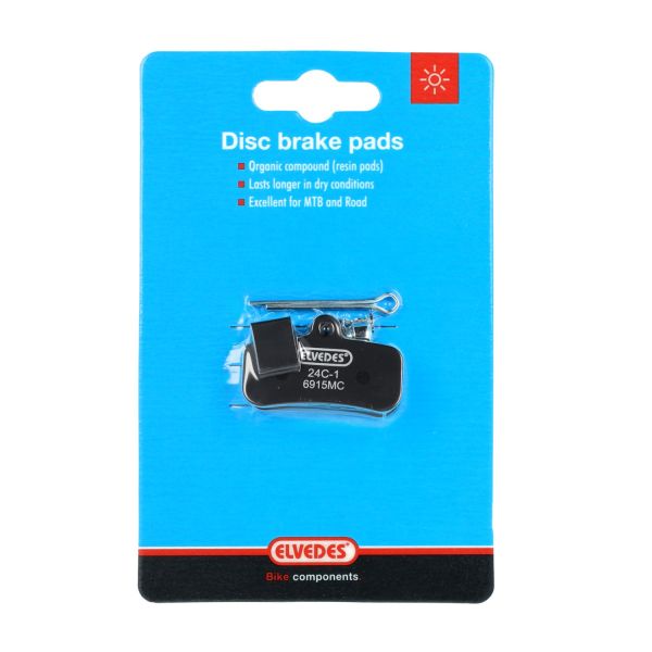 Jeu de plaquettes de frein à disque Elvedes 6915mc - tektro - vélos électriques - 1 paire