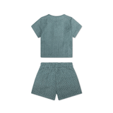 Léopard | ensemble de plage pour garçons verts – mousseline