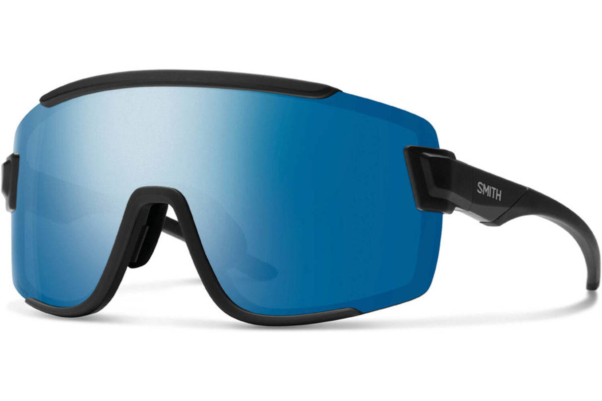 Smith okulary Wildcat Mat Black Chromapop Spolaryzowane niebieskie lustro