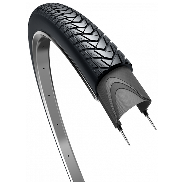 Edge Tire Traveler Basic 28 x 1,60 42-622 - noir avec réflexion