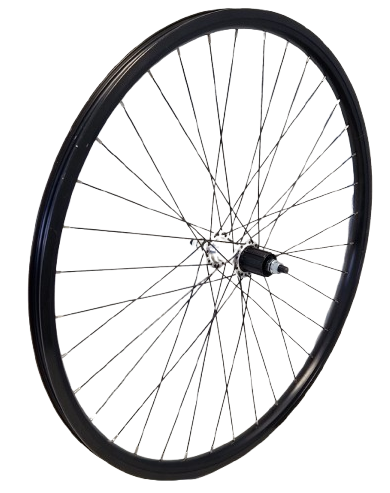 Roue arrière Kgs Ryde 28 pouces (622) cassette noire 8-10 vitesses axe plein