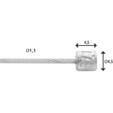 Elvedes Schakel Binnenk 2250 mm en acier inoxydable N nip. 6472RVS-SHIM-49-SL