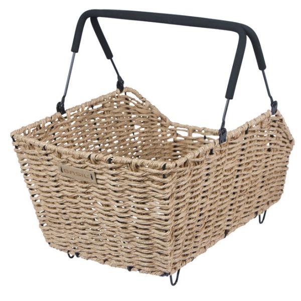 Panier à vélo Basil cento aspect rotin multi système 40 x 25 x 12 cm - jonc de mer