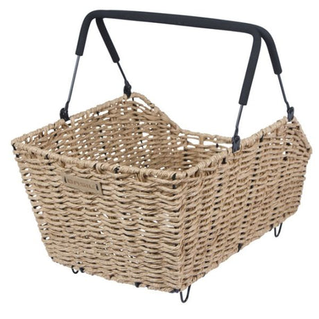 Panier à vélo Basil cento aspect rotin multi système 40 x 25 x 12 cm - jonc de mer
