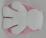 Câlin lapin blanc avec oreilles roses. 26 cm