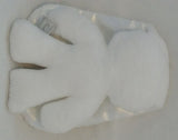 Lapin câlin blanc avec des oreilles blanches. 26 cm