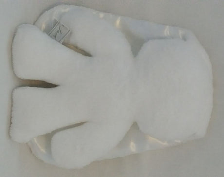 Lapin câlin blanc avec des oreilles blanches. 26 cm