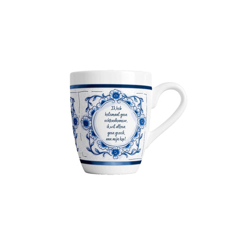 Paperdreams delfts blauwe mok - ochtendhumeur - keramiek 440ml