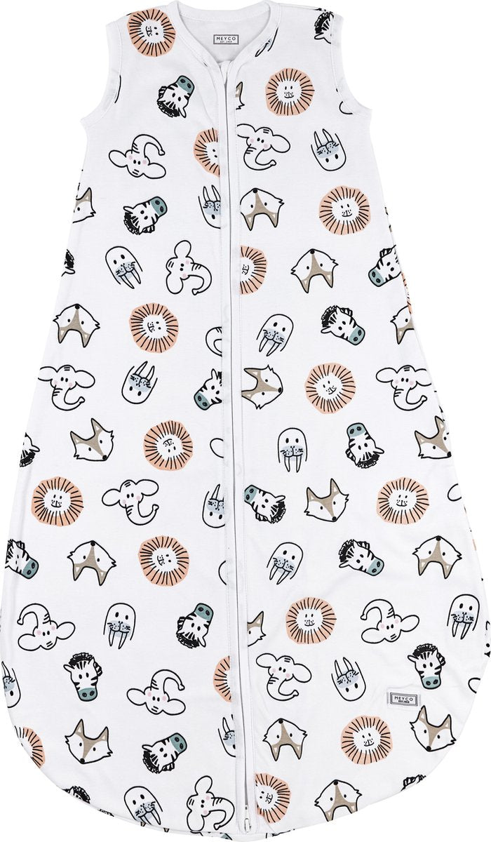 Meyco baby animal gigoteuse d'été bébé ronde - multicolore - 62cm - 0,5 tog