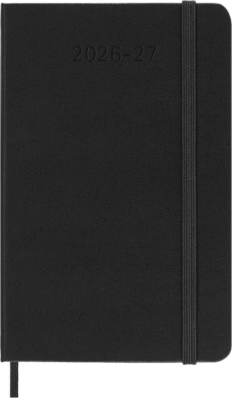 Agenda Moleskine 18 mois - 2026 27 - hebdomadaire - de poche - couverture rigide - noir