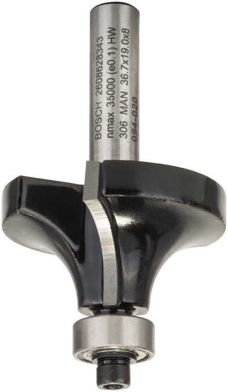 Bosch - fraises à profil arrondi 8 mm, r1 12 mm, l 19 mm, g 60 mm