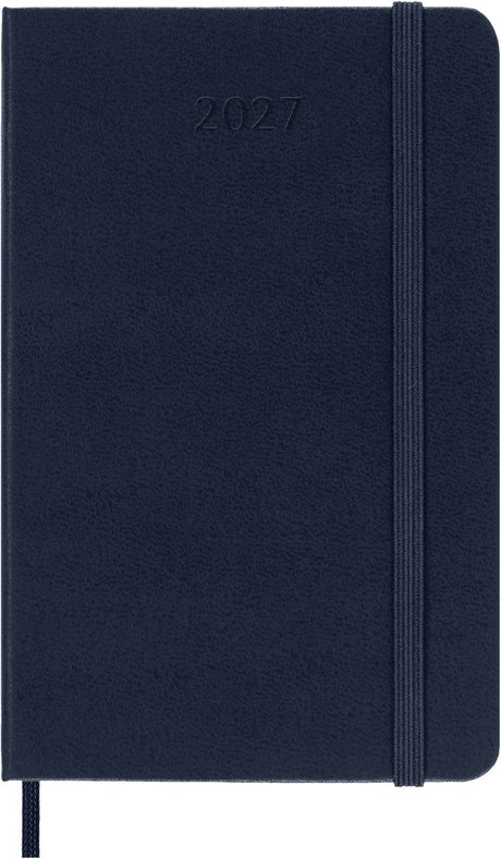 Agenda Moleskine 12 mois - 2027 - hebdomadaire - de poche - couverture rigide - bleu saphir