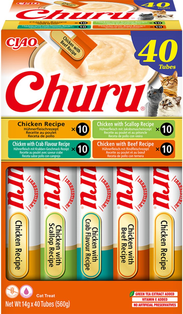 Ciao churu chat purée de poulet - 40x14 gr
