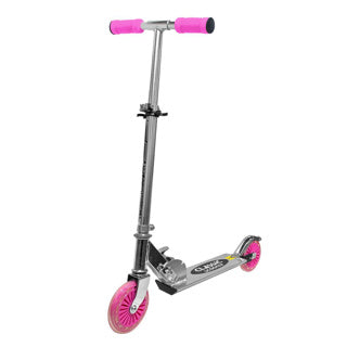 Trottinette enfant Alert aluminium rose - réglable et pliable.
