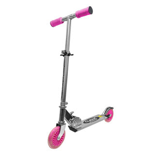 Trottinette enfant Alert aluminium rose - réglable et pliable.