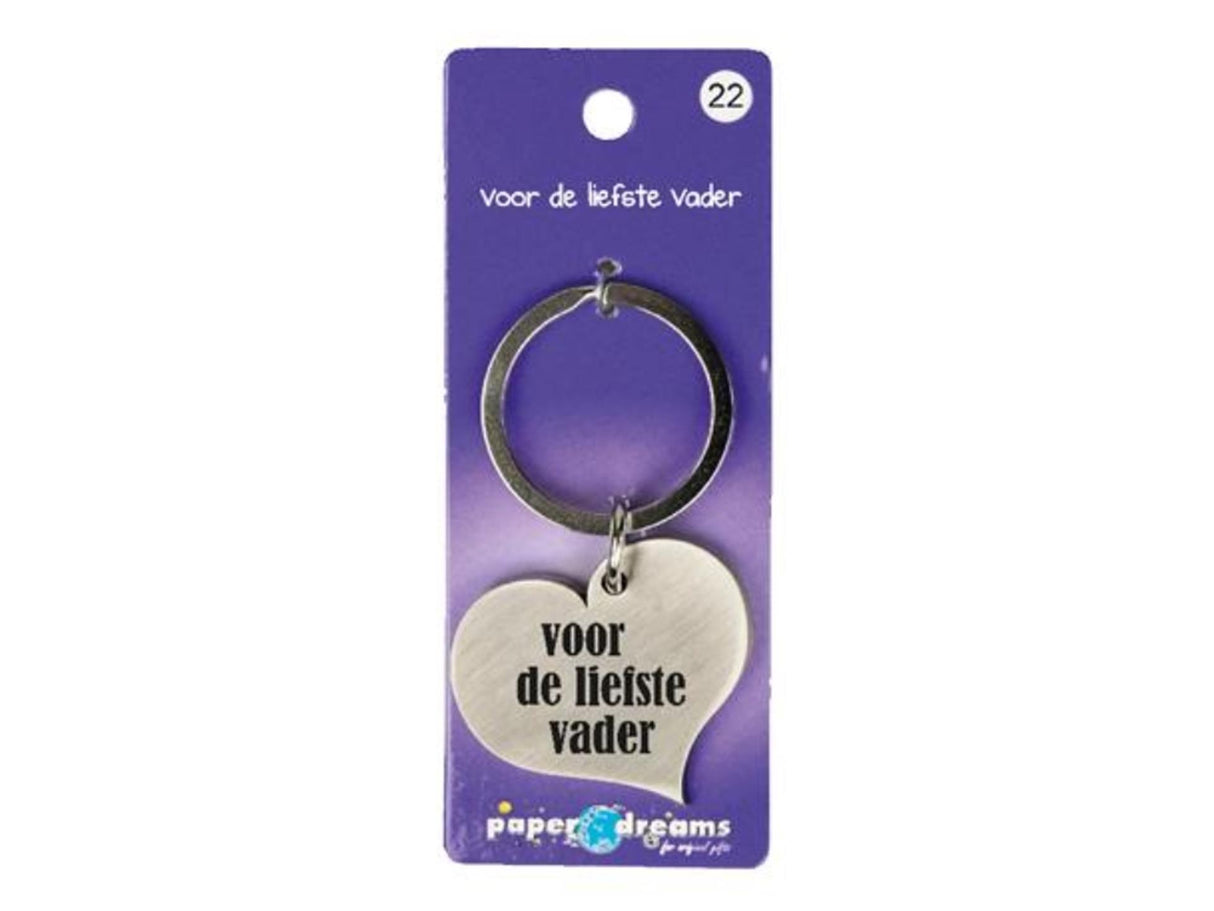 Porte-clés coeur Paperdreams - le père le plus doux