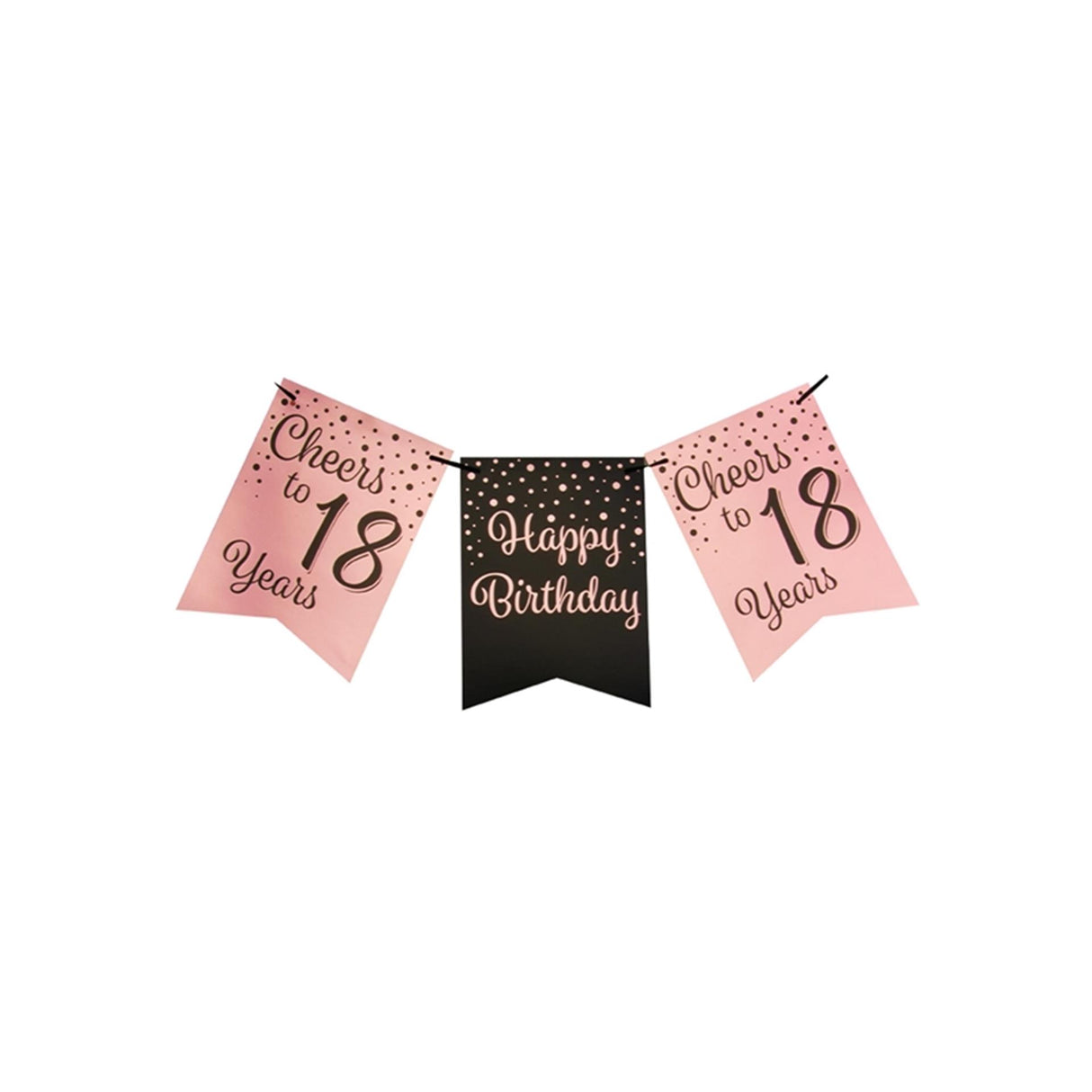 Guirlande de drapeaux Paperdreams rose noir - 18