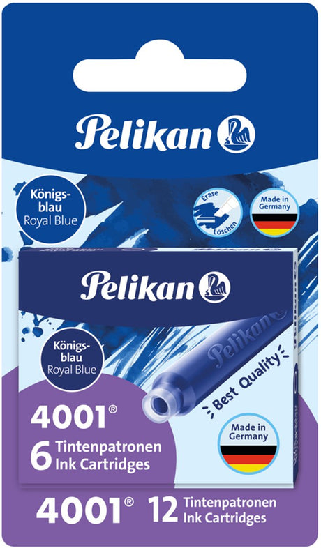 Pelikan cartouche d'ombrage 4001 tp 5 bleu royal 5 pièces