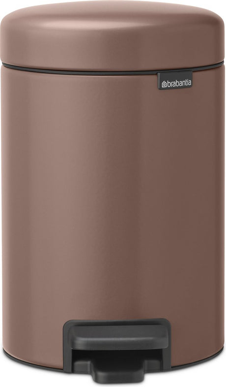 Poubelle Brabantia newicon - 3 litres - salle de bain - taupe satiné